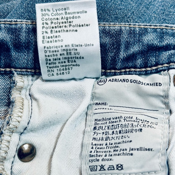 Ag Adriano Goldschmied DENIM Midi Ankle Leggings - Woman Sz 25R STRETCH - BLUE - Picture 14 of 15